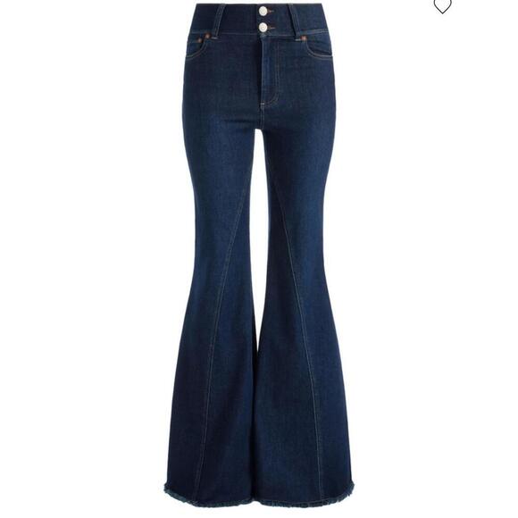 Alice + Olivia Denim - Alice + Olivia Beautiful High Rise Wide Leg Seamed Bell Jeans Pant